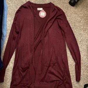 Maroon cardigan